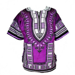 Unisex 100% Cotton Dashiki T-Shirts – Traditional African Print Fashion Design - Free Delivery Worldwide only at Flexi Africa