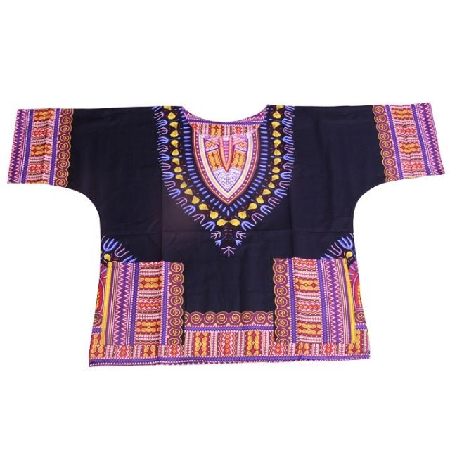 Vibrant Traditional African Print Dashiki T-shirts: Stylish Fashion Designs for Kids - Flexi Africa - Free Delivery Worldwide